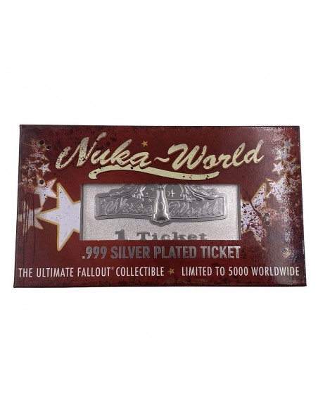 -10888-Figuras - Replica Ticket Plateado Fallout Nuka World-5060662464812