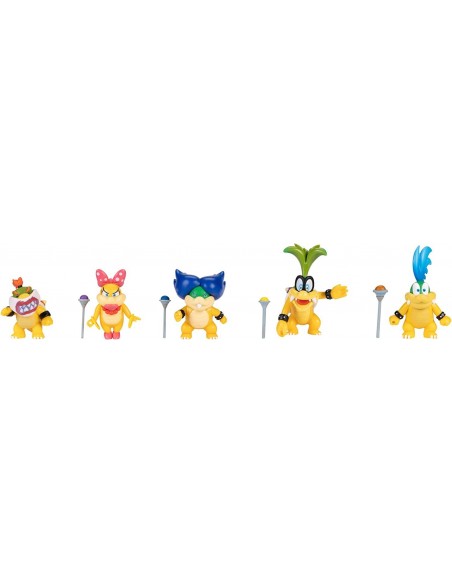 -8519-Figuras - Pack 5 Figuras Super Mario Koopalings 6 cm-0192995411364