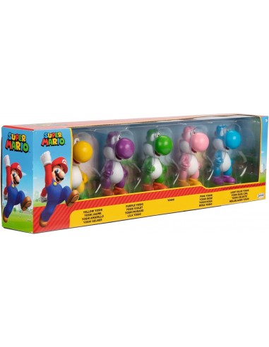 8516-Figuras - Pack 5 Figuras Super Mario Yoshi Wave 6 cm-0192995415287