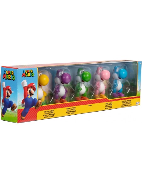 -8516-Figuras - Pack 5 Figuras Super Mario Yoshi Wave 6 cm-0192995415287