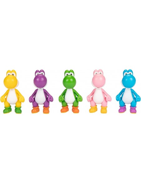 -8516-Figuras - Pack 5 Figuras Super Mario Yoshi Wave 6 cm-0192995415287