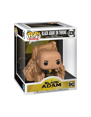 11109-Figuras - Figura POP! DC (Black Adam) Deluxe Black Adam on Throne-0889698641876