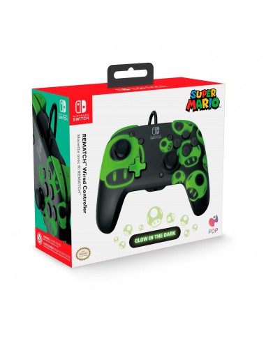 11248-Switch - Rematch Wired Controller Glow In The Dark Licenciado-0708056070328