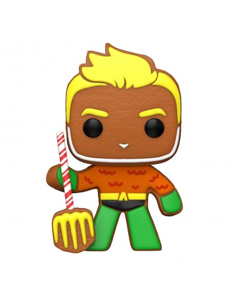 -11294-Figuras - Figura POP! DC Holiday Aquaman Gingerbread-0889698643214