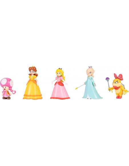 -8550-Figuras - Pack 5 Figuras Super Mario Peach & Friends 6 cm-0192995413719