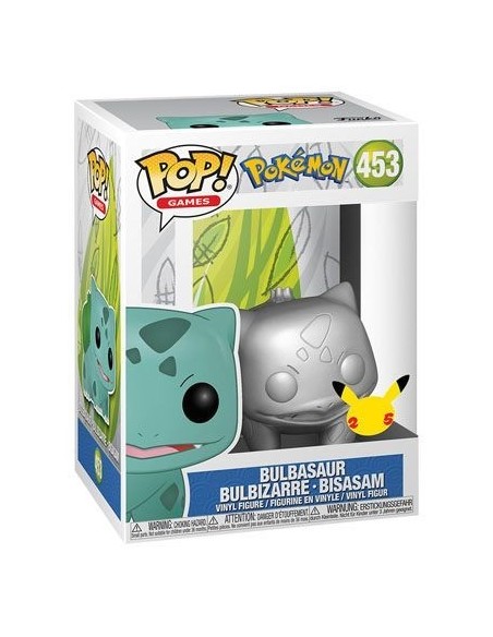 -11637-Figuras - Figura POP! Pokemon Bulbasaur Silver Edition 9 cm-0889698598705