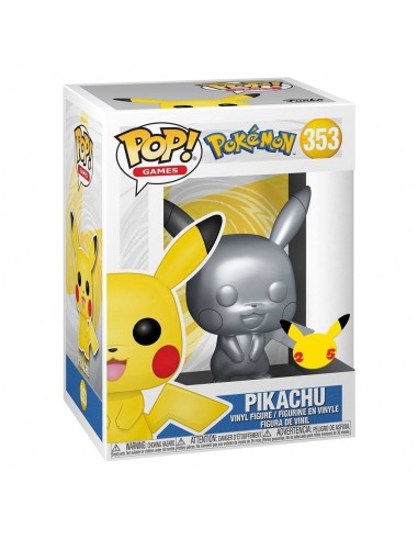 11636-Figuras - Figura POP! Pokemon Pikachu Silver Edition 9 cm-0889698598699