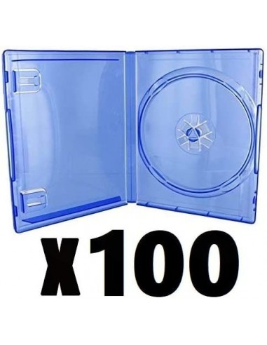 11918-PS4 - Pack 100 cajas individuales PS4 - azul transparente-7110939737908