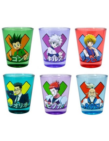 12008-Merchandising - Set 6 Vasos Hunter X Hunter 57 ml-0841092158190