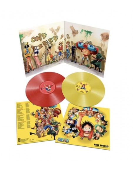 -12035-Merchandising - Vinilo One Piece New World - Yellow/Red-3309450047618
