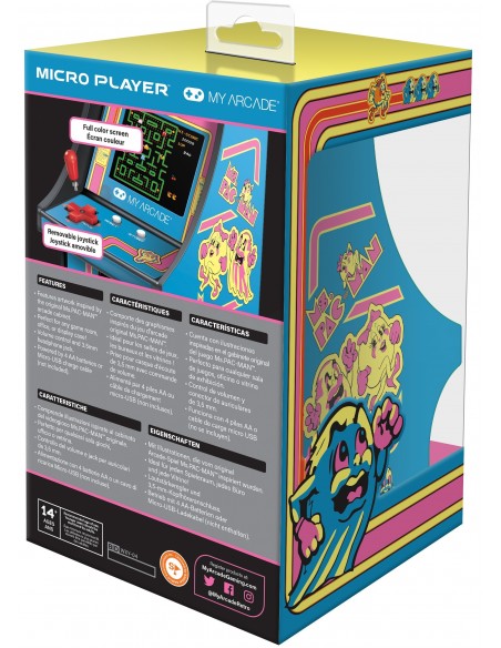 -3117-Retro - Micro Player Ms PacMan 6,75 inch-0845620032303