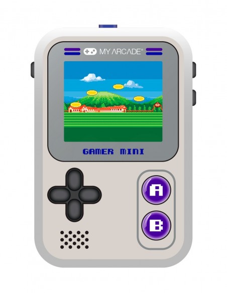 -12456-Retro - Gamer Mini 160 Games Gris Lila 1,8 inch-0845620039241