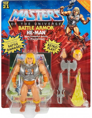12184-Figuras - Figura Masters of the Universe He Man Deluxe 14cm-0887961929652