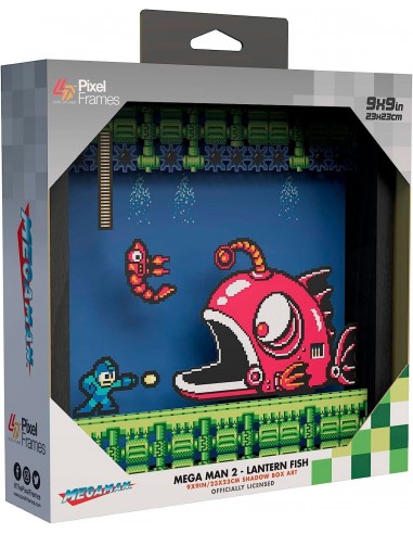 12710-Retro - Pixel Frames Megaman 2 Lantern Fish-0849172013230