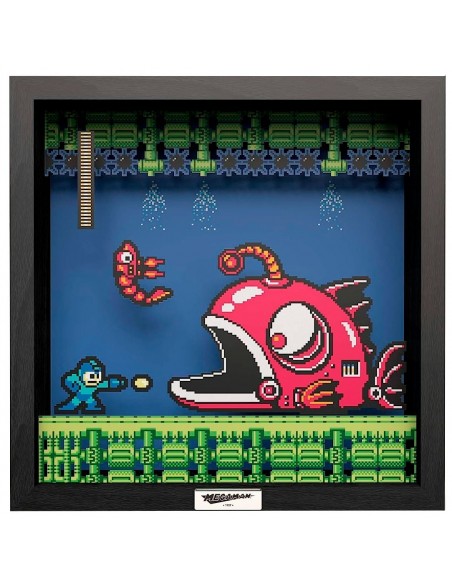 -12710-Retro - Pixel Frames Megaman 2 Lantern Fish-0849172013230