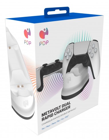 10498-PS5 - Metavolt Cargador Dual Blanco-0708056068783