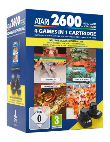 13649-Retro - Cartucho Evercade Atari 4 Games in 1 Paddle Pack-4020628596712