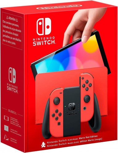 13697-Switch - Nintendo Switch Consola - Modelo OLED – Mario Red Edition-0045496453633