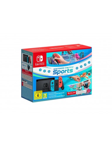 13792-Switch - Nintendo Switch Consola + NS Sports + Cinta + Suscripción 3 M NSO-0045496453657
