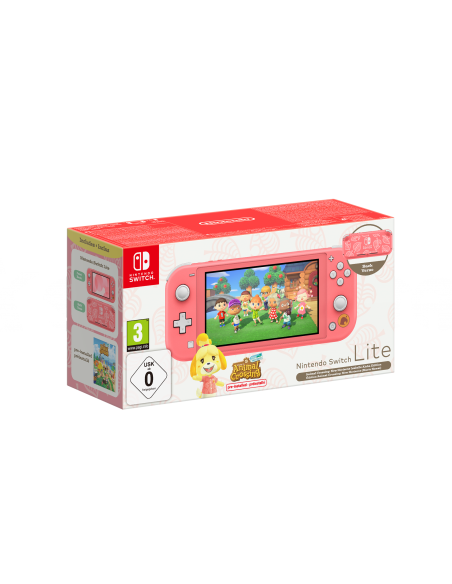 -13794-Switch - Nintendo Switch Consola Lite Coral + Animal Crossing New Horizons Edición Especial -0045496453695