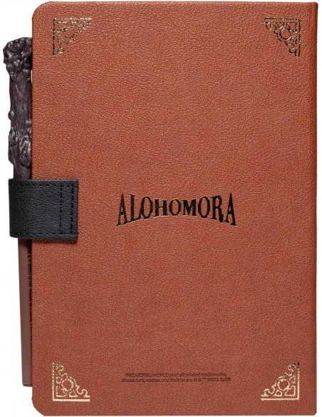 -13591-Merchandising - Harry Potter - Cuaderno Premium A5 con Boligrafo Varita-8435497257156