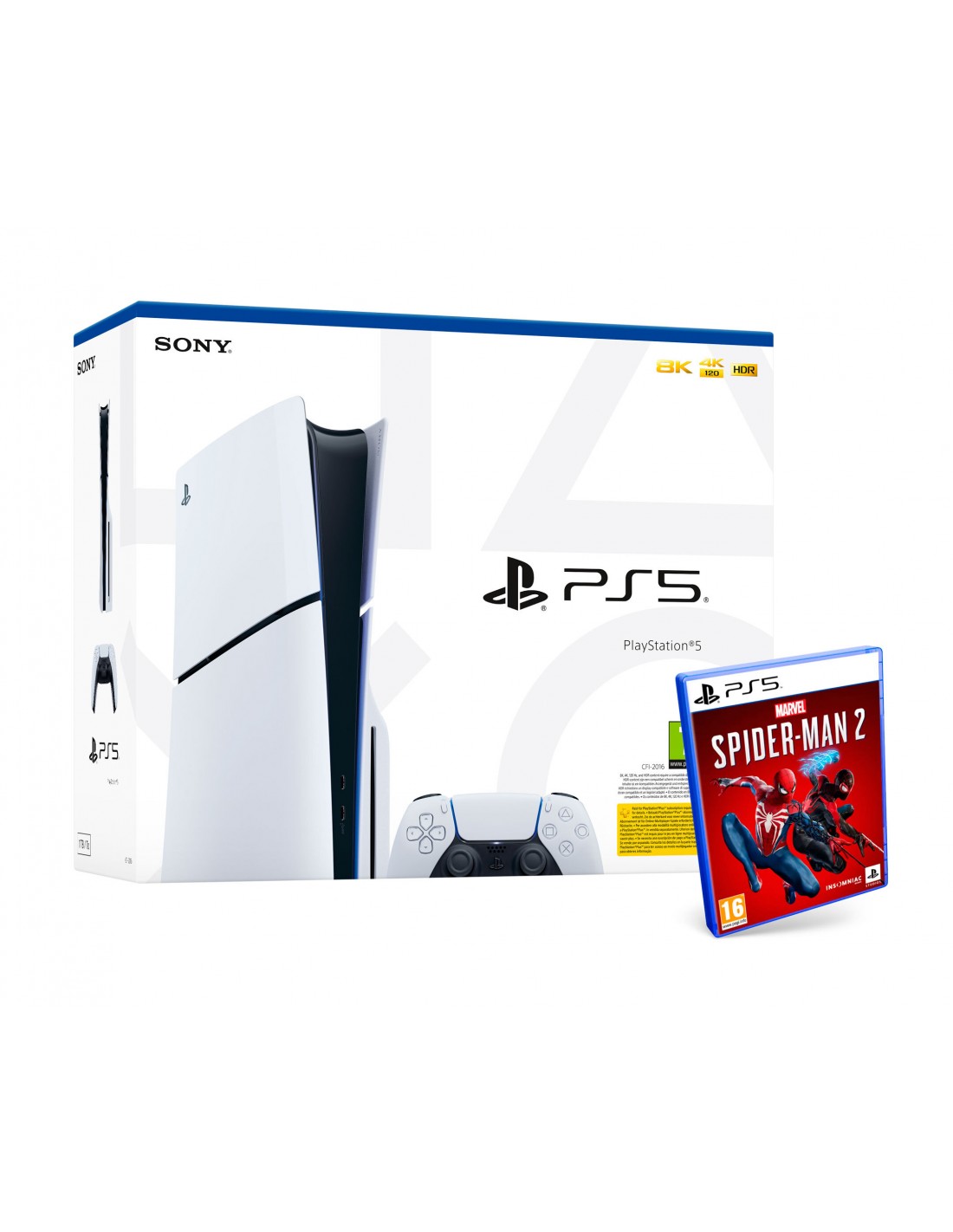 PS5 - Consola PS5 Slim Chassis D + Marvels Spider-Man 2