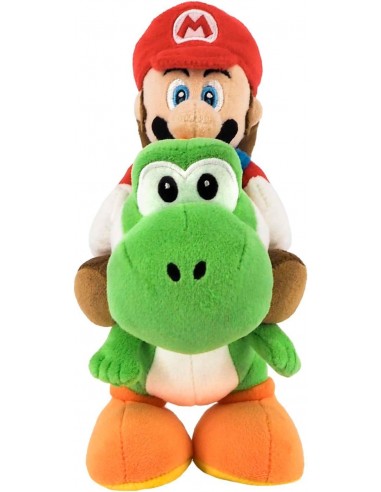 14376-Peluches - Peluche Super Mario - Pack Peluches 21 Cm Mario & Yoshi-3760259931186