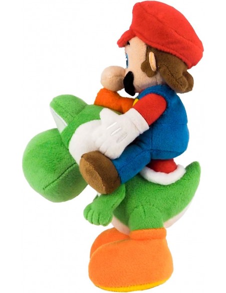 -14376-Peluches - Peluche Super Mario - Pack Peluches 21 Cm Mario & Yoshi-3760259931186
