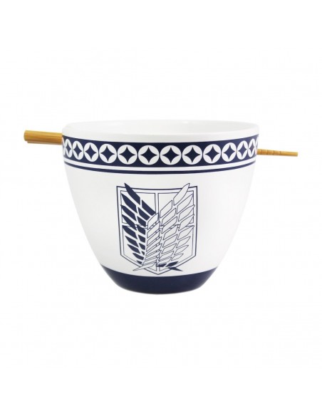 -14465-Merchandising - Ramen Bowl With Chopstick 470Ml - Emblem - Attack On Titan-0841092158305