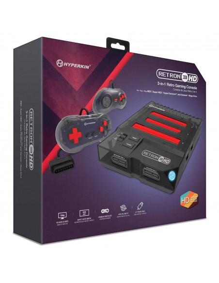 -14783-Retro - Consola RetroN 3 HD Mega Drive - Space Black-0810007710921