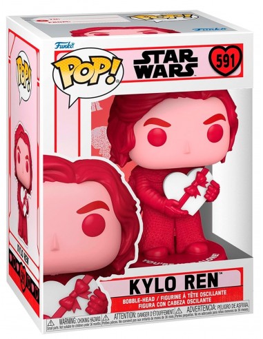 11529-Figuras - Figura POP! Star Wars Valentines Star Wars Kylo Ren 9 cm-0889698676120