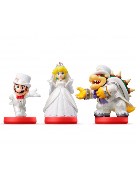 -14627-Amiibos - Figura Amiibo Pack de 3: Mario, Peach, Bowser(Serie Super M)-0045496380618