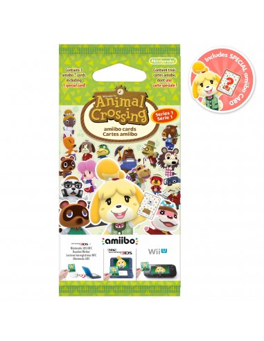 5153-Amiibos - Pack 3 Tarjetas amiibo Animal Crossing Serie 1-0045496353186