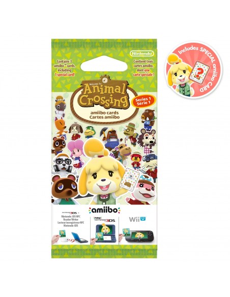 -5153-Amiibos - Pack 3 Tarjetas amiibo Animal Crossing Serie 1-0045496353186