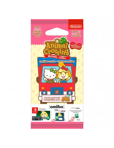 5800-Amiibos - Pack 6 Tarjetas Amiibo Animal Crossing/Hello Kitty-0045496371487