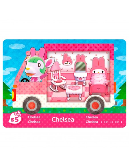 -5800-Amiibos - Pack 6 Tarjetas Amiibo Animal Crossing/Hello Kitty-0045496371487