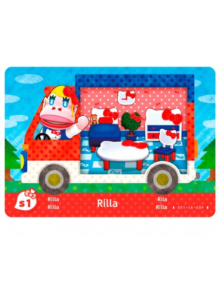-5800-Amiibos - Pack 6 Tarjetas Amiibo Animal Crossing/Hello Kitty-0045496371487