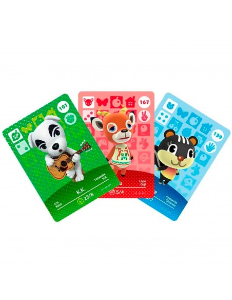-5156-Amiibos - Pack 3 Tarjetas amiibo Animal Crossing Serie 2-0045496353322