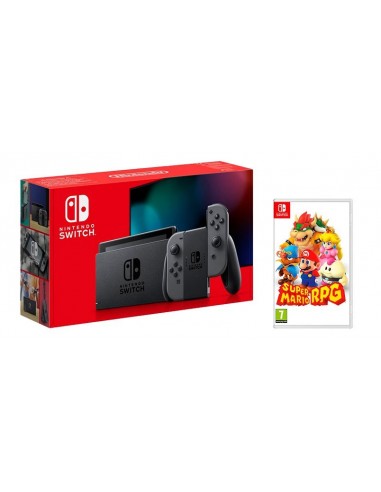 14836-Switch - Nintendo Switch Consola Gris V2 + Super Mario RPG-9509457355684