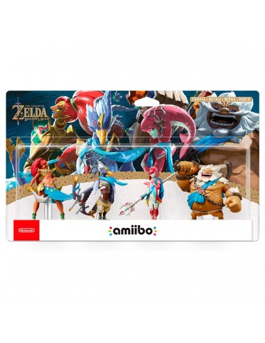 1639-Amiibos - Figura Amiibo Pack de 4: Daruk, Mipha, Revali, Urbosa(Zelda)-0045496380625
