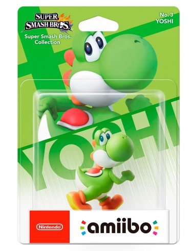 3526-Amiibos - Figura Amiibo Yoshi (Serie SSB)-0045496352387