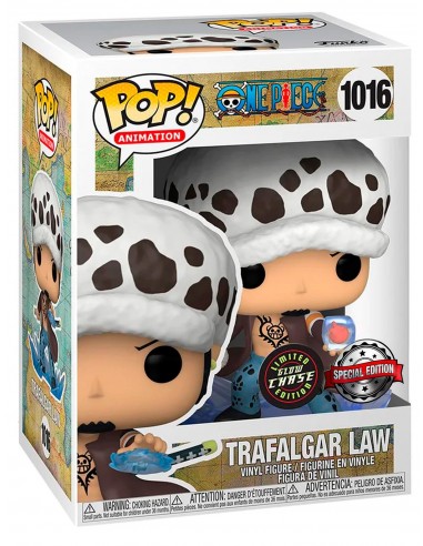 14845-Figuras - Figura POP! One Piece - Trafalgar Law W/Chase - Special Edition-0889698572682