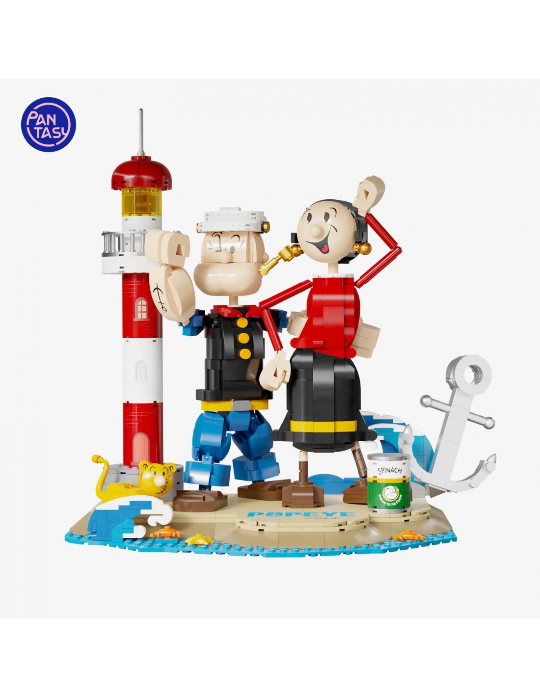 Juego De 2 Platos Para Pizza Excelsa - Porcelana, Diseño Popeye Y Olivia, 31cm - Apto Lavavajillas Y Microondas