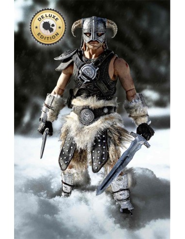 15957-Figuras - Figura Dragonborn Figura Articulada PVC Escala 1/6 Deluxe TES: Skyrim 32 cm-0713929403820