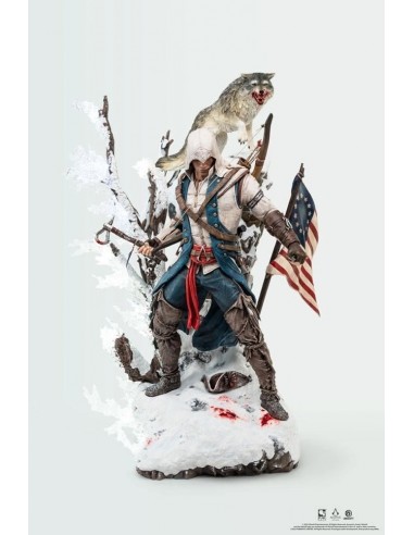 16374-Figuras - Figura Animus Connor Estatua Resina Escala 1/4 Assassin's Creed 65 cm-0713929404568
