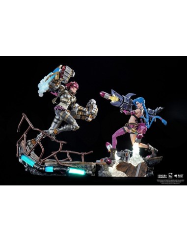 16448-Figuras - Figura Jinx & Vi Bundle Estatua Diorama Resina Escala 1/6 League of Legends 32 cm + 40 cm-0713929407408