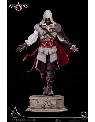 16445-Figuras - Figura Ezio Auditore Estatua Resina Escala 1/2 Prestige Line Assassin’s Creed 110 cm-0713929404582