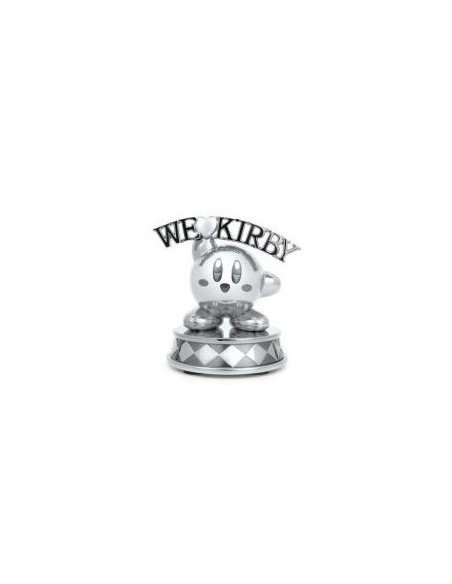 -16462-Figuras - Figura Kirby Estatua Metal We Love Kirby 10cm (Edicion Plata)-5060316624371