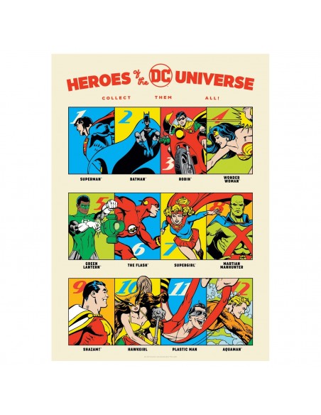 -16539-Merchandising - Poster DC 90th Anniversary Heroes Art Print -5060948296779