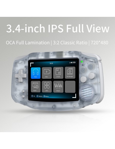-16565-Retro - RG34XX Consola Anbernic Retro Portátil Glacier-9508882276267
